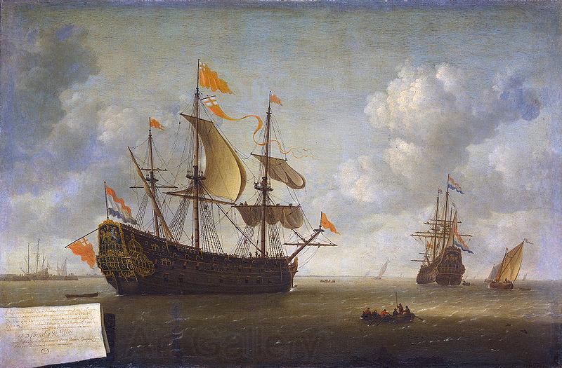 Jeronymus van Diest The seizure of the English flagship 'Royal Charles,' captured during the raid on Chatham, June 1667.